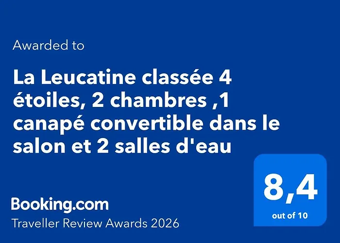 La Leucatine Classee 4 Etoiles, 2 ,1 Canape Convertible Dans Le Salon Et 2 Salles D'eau *
